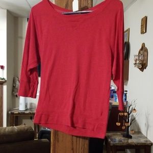 3/4 sleeve sweater - red
